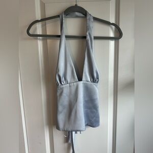 Zara Light Blue Halter Top